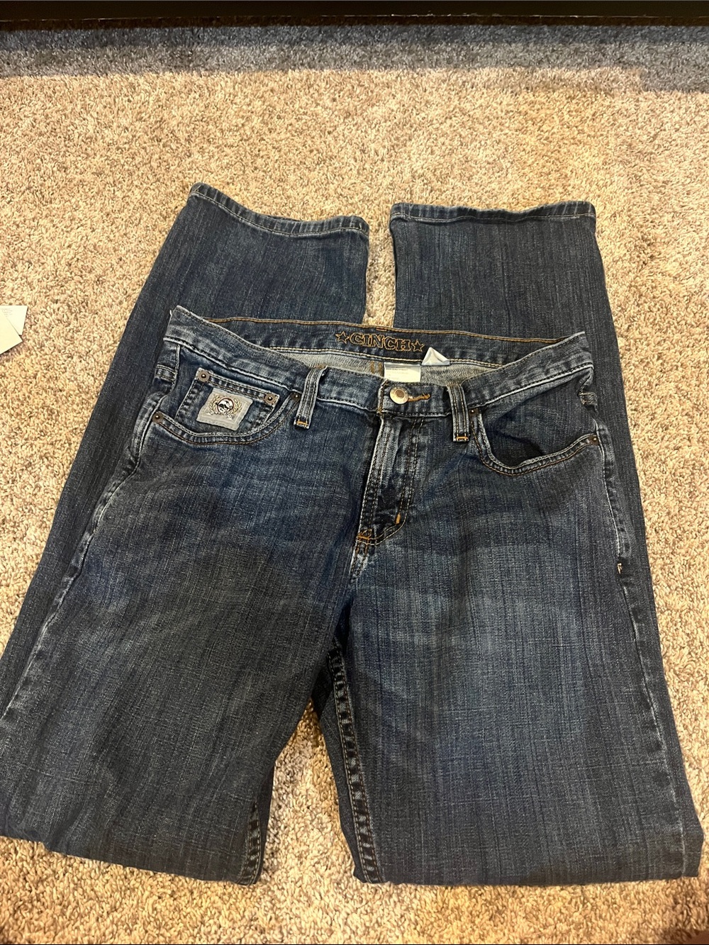 Cinch Men's  silver label Dark Blue Straight Jeans